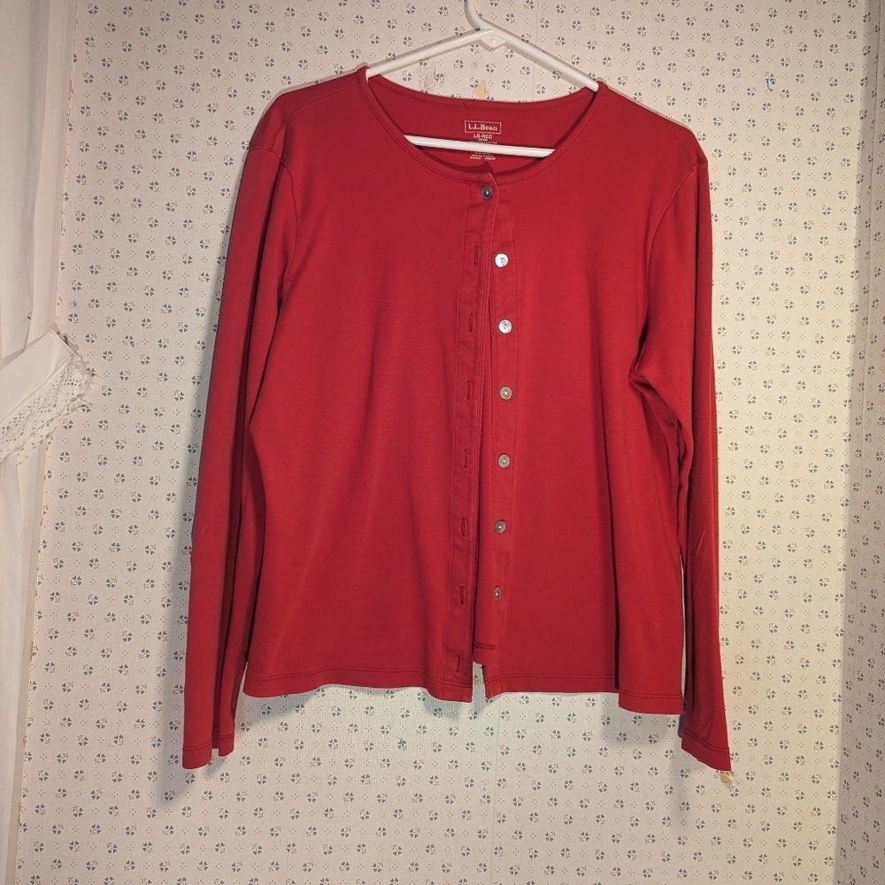♥️ LLBean L Top women's Cover up minimalist summer piece Classic Shell Button